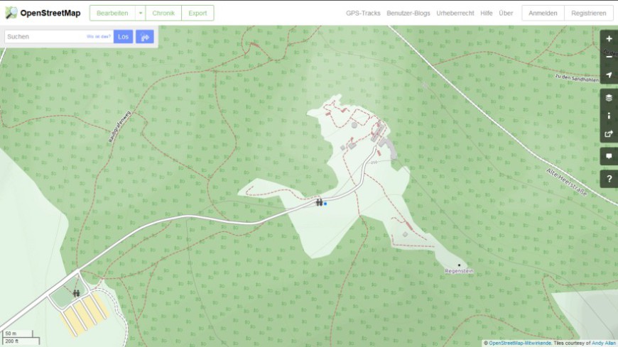 Screenshot OpenStreetMap